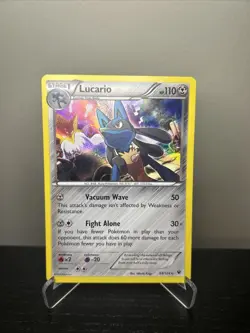 Pokemon Card Lucario 63/124 XY Fates Collide Holo Rare Trading Card - Image 1