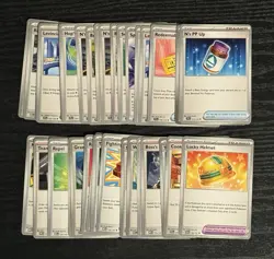 Pokemon TCG Trainer Card Lot Common Items Playable Uncommon Non Holo 38 Trading - Image 1