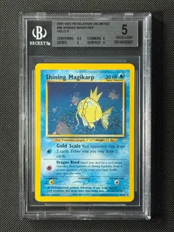 BGS 5 Shining Magikarp 66/64 Secret Rare Pokemon Card Neo Revelation EXCELLENT - Image 1