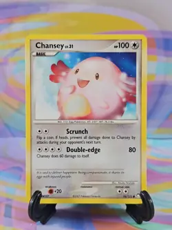 Pokemon TCG Mysterious Treasures Card | Chansey Lv. 31 76/123 Common - Image 1