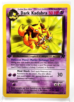 Dark Kadabra First 1st Edition 39/82 Pokemon Card 2000 Team Rocket LP - Image 1