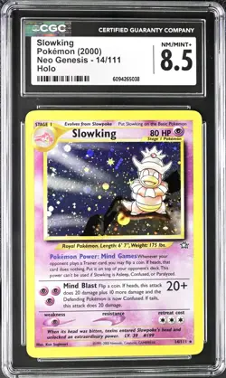 CGC 8.5 Slowking 14/111 Neo Genesis Holo Rare Pokemon Card psa - Image 1