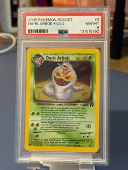 Vintage Dark Arbok 2/82 Team Rocket holo - PSA graded 8 NM-MT - Pokemon TCG card - Image 3