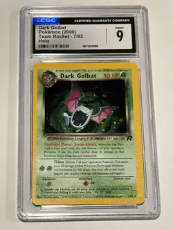 CGC 9 MINT Dark Golbat 2000 Team Rocket 7/82 Holo Pokemon Card - Image 1