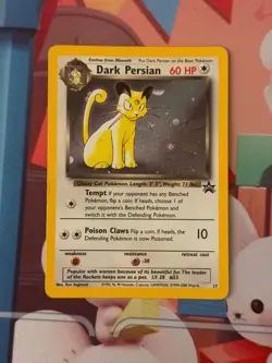 Pokemon Card WoTC Promo Dark Persian (P) #17 VG - Image 1