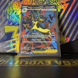 Pokemon Card Mega Lucario ex Ultra Rare ME01: Mega Evolution 160/132 NM - Image 1