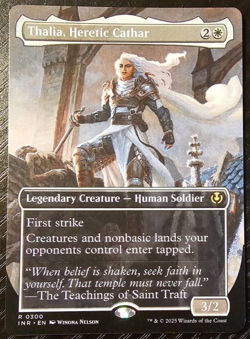 Thalia Heretic Cathar BORDERLESS Innistrad Remastered Magic the Gathering NM - Image 1