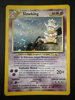 2001 POKEMON SPANISH NEO GENESIS #14/111 SLOWKING-HOLO RARE WOTC VINTAGE - Image 1