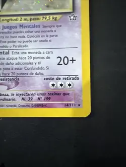 2001 POKEMON SPANISH NEO GENESIS #14/111 SLOWKING-HOLO RARE WOTC VINTAGE - Image 5