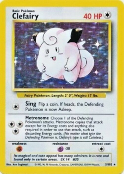 Pokemon TCG - Clefairy - 5/102 - Holo - Rare - Base Set Unlimited [Near Mint] - Image 1