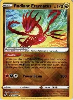 Radiant Eternatus - Crown Zenith 105/159 Holo Radiant Rare Pokemon TCG - Image 1