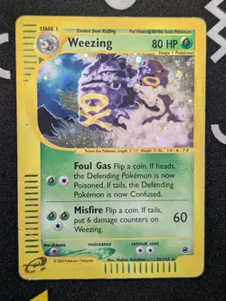 Weezing - 32/165 - Pokemon Expedition Holo Rare Card HP DMG - Image 1
