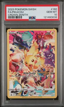 Pokemon TCG Pikachu Crown Zenith Holo Card PSA 10 160/159 Secret Rare - Image 1