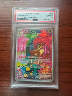 2024 Pokemon SV Temporal Forces TEF EN Sawsbuck #166/162 PSA 10 - Image 1
