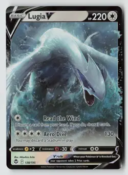 Lugia V 138/195 SWSH12: Silver Tempest Pokemon TCG LP+ - NM - Image 1