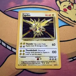 Pokemon Base Set Holo Zapdos 16/102 Near Mint NM - Image 1
