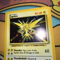 Pokemon Base Set Holo Zapdos 16/102 Near Mint NM - Image 4