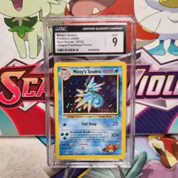 CGC 9 Misty's Seadra 9/132 Prerelease - Gym Heroes - Pokemon TCG - SHIPS FAST - Image 1