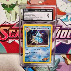 CGC 9 Misty's Seadra 9/132 Prerelease - Gym Heroes - Pokemon TCG - SHIPS FAST - Image 1