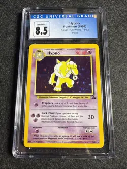 CGC 8.5 NM/Mint+ Hypno 8/62 Holo Unlimited Pokemon 1999 - Image 1