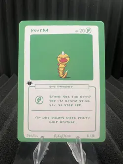 Wurm (Weedle) 11/38 - 1st Edition Pokederp Second Print Fan Art - Pokemon - Image 1