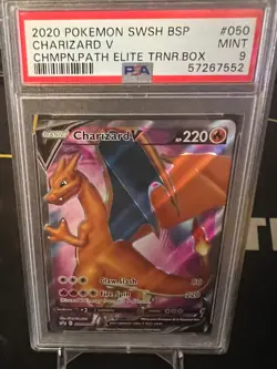 Pokemon Card TCG - Charizard V SWSH050 - Champions Path - PSA 9 - Image 2