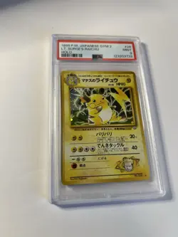1999 Pokemon Japanese Gym 2 #26 Lt. Surge's Raichu Holo PSA 9 MINT Gym Challenge - Image 2
