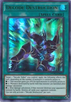 Decode Destruction - DUPO-EN016 - Ultra Rare - Unlimited Edition Near Mint Yugio - Image 1