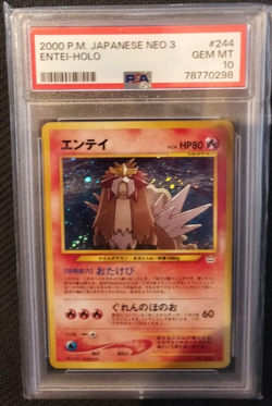 PSA 10 Entei #244 Holo Neo 3 Revelation WOTC Vintage Rare Japanese Pokemon Card - Image 2
