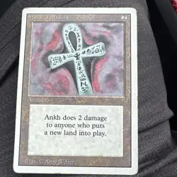 Ankh of Mishra MTG Magic the Gathering Revised Third Edition Artifact Card - Image 1