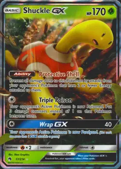 Shuckle GX 17/214 Ultra Rare Lost Thunder Pokemon Card MINT/NM - Image 1