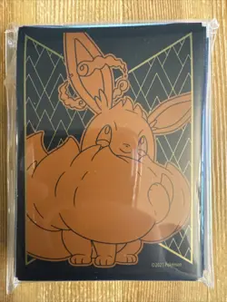 GIGANTAMAX EEVEE Opened/Used 65 POKEMON CARD SOFT SLEEVES PACK ETB SHINING FATES - Image 1