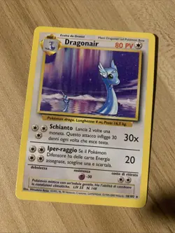 1999 Dragonair Pokemon Card Italian Non-Holo 18/102 NM Base Set Unlimited - Image 1