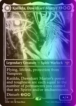 MTG Katilda, Dawnhart Martyr (317/596) Innistrad Crimson Vow LP FOIL - Image 1