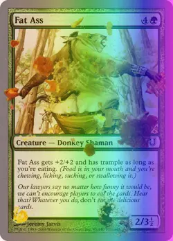 MTG Magic the Gathering Fat Ass (95/169) Unhinged LP FOIL - Image 1