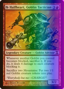 MTG Ib Halfheart, Goblin Tactician (163/301) Time Spiral LP FOIL - Image 1