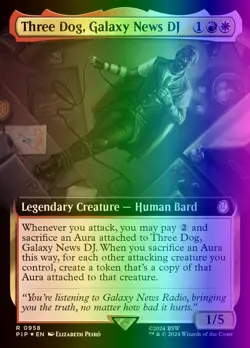MTG Three Dog, Galaxy News DJ (958/1189) Fallout LP FOIL- SURGE - Image 1