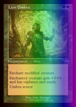 MTG Magic the Gathering Lion Umbra (426/716) Modern Horizons 3 LP FOIL - Image 1