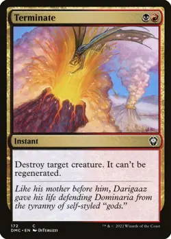 MTG Magic the Gathering Terminate (172/265) Dominaria United Commander NM - Image 1