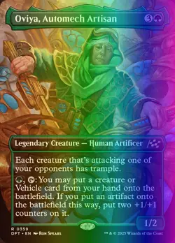 MTG Magic the Gathering Oviya, Automech Artisan (359/568) Aetherdrift NM FOIL - Image 1