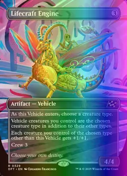 MTG Magic the Gathering Lifecraft Engine (329/568) Aetherdrift LP FOIL - Image 1