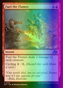 MTG Magic the Gathering Fuel the Flames (126/568) Aetherdrift NM FOIL - Image 1