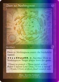 MTG Door to Nothingness (77/126) The Brothers' War Retro Artifacts LP FOIL - Image 1