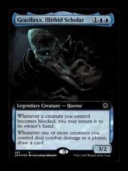 Grazilaxx, Illithid Scholar (Extended Art) 367 Foil R Adventures in the Forgotte - Image 1