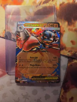 Mega Lucario ex #077/132 - Mega Evolution Full Art Pokemon TCG English - NM WOW - Image 1