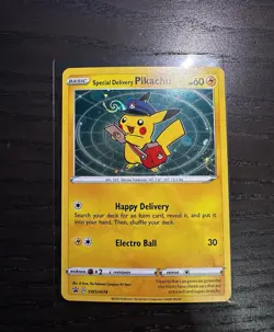 Pokemon Special Delivery Pikachu SWSH074 Blackstar Promo - 2 SWIRLS - Image 1