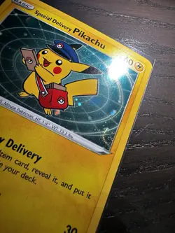 Pokemon Special Delivery Pikachu SWSH074 Blackstar Promo - 2 SWIRLS - Image 4