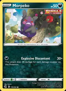 Pokemon Morpeko (179/319) Fusion Strike LP REVERSE HOLO - Image 1