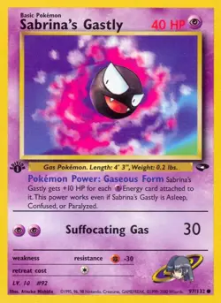 Pokemon Sabrina's Gastly (97/132) Gym Challenge 1ED NM - Image 1