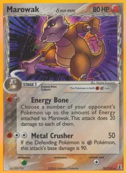 Pokemon Marowak d (10/114) Delta Species NM HOLO - Image 1